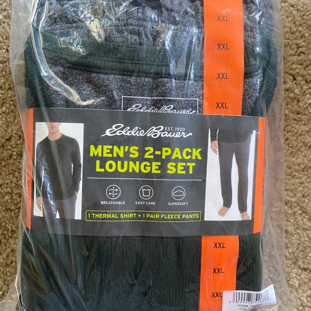NEW Eddie Bauer XL 2-pack Men’s Lounge Set Green - Picture 6 of 7